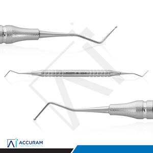 Instrumento Profesional de Obturación Dental Restauradora, Herramienta de Colocación de Amalgama Compuesta de Doble Extremo en Forma de Bola, Acero Inoxidable, CE - Product Image 2