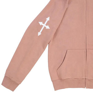 Sudaderas con Capucha Personalizadas al por Mayor con Logotipo Bordado e Impreso, Mangas Acanaladas, 100% Algodón, Tallas Grandes, con Cremallera Completa - Product Image 4