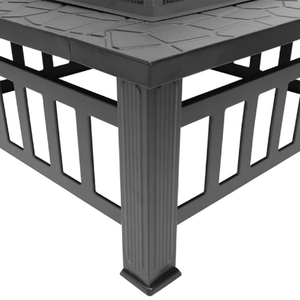 Finition enduite de poudre de gril de BBQ de foyer en acier portatif de haute qualité pour le camping extérieur de patio de jardin fabriqué au Vietnam - Product Image 5