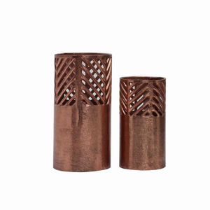 Jarrón de Metal con Acabado de Cobre de Aspecto Real para Bodas, para Decorar Restaurantes, Jarrón de Flores para Decoración del Hogar, Hecho a Mano - Product Image 1