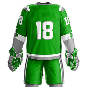 Ensemble d'uniformes de hockey sur glace pour hommes sur mesure de haute qualité, respirant, à séchage rapide, 100% polyester, fabriqué au Pakistan, vêtements d'entraînement - Product Image 5