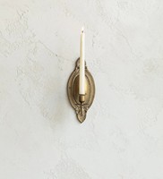 Portavelas de pared de latón antiguo Diseño floral vintage Acabado en oro hecho a mano Elegante Hogar y decoración interior Acento
