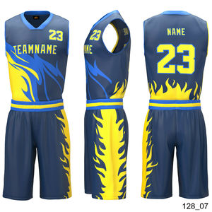 Uniforme de basket-ball pour hommes et femmes Ensemble de maillots Nom de l'équipe Logo Impression Numéro Vêtements de sport de basket-ball - Product Image 2