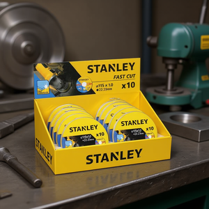 Ensemble de disques de ponçage Stanley 115 mm pour la découpe de l'acier inoxydable, lot de 10 pièces - Product Image 3