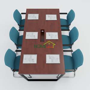 Contemporary Solid Wood Trapeze Concept <b>Office</b> Conference Room Meeting <b>Table</b> 200x100 - Product Image 2