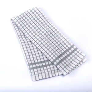 Serviette de cuisine en éponge 100% coton Style classique Tissu gris uni Utilisation de table Accueil Hôtels Restaurants Avions Occasions de mariage - Product Image 2