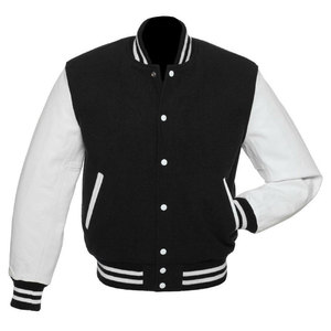 แจ็คเก็ตวาร์ซิตี้ขนสัตว์ทรงโอเวอร์ไซส์คุณภาพสูงขายส่ง สไตล์มหาวิทยาลัย ปักโลโก้ด้านหน้าแบบแพทช์เวิร์ค สำหรับทุกเพศ - Product Image 2