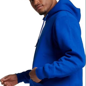 เสื้อฮู้ดลำลองสำหรับผู้ชายผ้าฟลีซผ้าฝ้าย100% แห้งเร็วและระบายอากาศได้ดีสีทึบสำหรับฤดูหนาว - Product Image 1