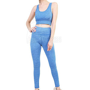 Ensemble de yoga pour femmes de haute qualité avec logo personnalisé, soutien-gorge et leggings, 100% coton, respirant, durable, confortable pour la salle de sport, les entraînements de fitness - Product Image 1