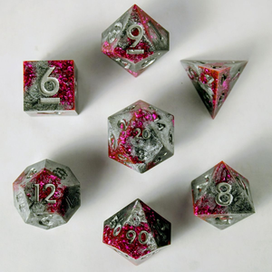 Custom Handmade Polyhedral Resin Dice | Sharp Edge RPG Dice Set for Dungeons & Dragons Tabletop <b>Games</b> - Product Image 1