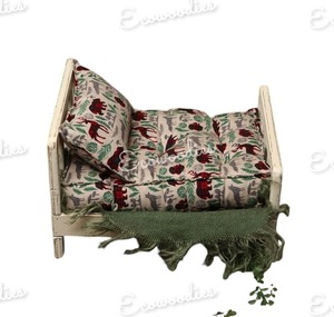 Pasgeboren Fotografie Bed Pasgeboren Fotografie Rekwisieten Hout Gekleed Blokhut Twijg Bed Poppenhuis Miniatuur Fotografie Accessoires