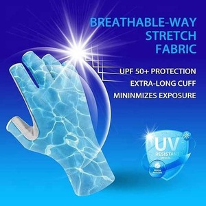 Gants de pêche unisexes imperméables personnalisables avec logo sur mesure, demi-doigts, en nylon/spandex sublimé – Votre style unique - Product Image 2
