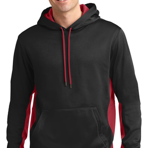 Colorblock Pullover Hoodie con patrón impreso en 3D Capucha forrada en contraste y bolsillo Drawcord Hooded Pullover - Product Image 2