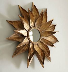 Vente entière décoration murale ronde couleur or miroir cadre doré décor mural pour salon chambre à coucher - Product Image 3