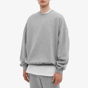 เสื้อสเวตเตอร์โอเวอร์ไซส์ผ้าฝ้ายผ้าเทอร์รี่ผ้าคอตตอนพิมพ์ลายตามสั่งฤดูใบไม้ร่วง - Product Image 4