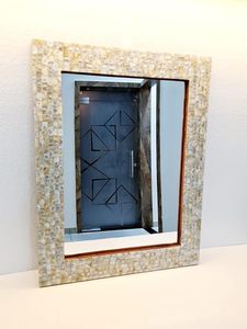 กระจกติดผนังฝังมุกแม่ลูกแพร์คุณภาพสูงทำด้วยมือสำหรับตกแต่งบ้านในระดับต่ำมากโดยงานฝีมือจาก HF - Product Image 4