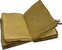 NEW ERA Carnet de notes en cuir vintage avec papier à bords frangés, impression UV 'Mère Terre', 120 feuilles, reliure thermique, promotionnel