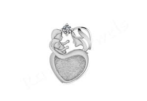 Haute qualité Mini plaqué or coeur 25x18mm mère-enfant pendentif 925 bijoux en argent collier parfait anniversaire fête des mères - Product Image 4
