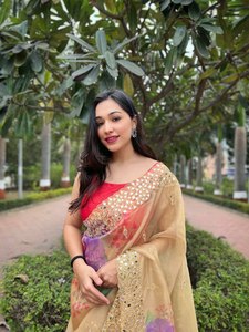 2025 Listo para usar Saree Premium Organza Seda Tejido Border Saree por SHREE INDIAN EXPORTS Proveedor - Product Image 3