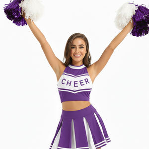 Uniforme de Animadoras Personalizado en Color Azul para Equipos Femeninos - Product Image 5