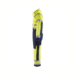 Men High Visibility Reflective <b>Waterproof</b> Cotton/Polyester Breathable Quick Dry Workwear Suit Safety Protective Uniform Yellow - Product Image 5