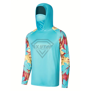 เสื้อฮู้ดตกปลากลางแจ้งแขนยาวพร้อมตาข่ายป้องกันแสงแดดระบายอากาศขนาดใหญ่พิเศษสำหรับผู้ใหญ่บริการ OEM - Product Image 1