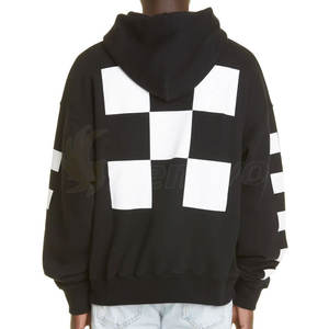 Sweats à capuche d'hiver pour hommes de haute qualité motif solide épaissi et chaud avec imprimé à carreaux - Product Image 3