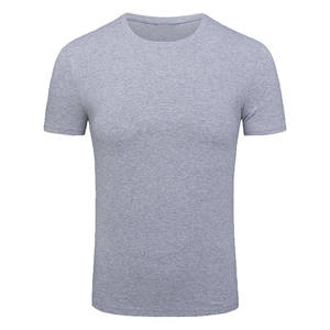 Venta al por mayor 95% algodón 5% Spandex manga corta Oem logo personalizado liso en blanco hombres Unisex manga corta Camiseta para hombres - Product Image 6