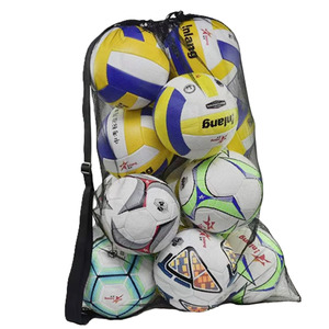 Sac de rangement grande capacité en maille polyester 300D pour ballons de football et de basketball, idéal pour l'entraînement d'équipe, avec fermeture éclair et tissu résistant - Product Image 1