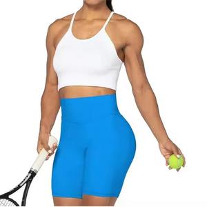 Pantalones cortos atléticos para mujer Gym Running Yoga Fitness Shorts | Fabricante de ropa deportiva personalizada Pantalones cortos de entrenamiento de etiqueta privada para mujeres - Product Image 6