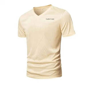 T-shirt à col en V de haute qualité pour hommes Prix de gros direct d'usine Meilleure valeur Offre Spéciale en ligne - Product Image 2