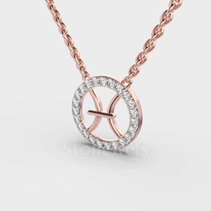 Collier de diamants du zodiaque des poissons Embrassez l'élégance céleste Importance astrologique et artisanat luxueux Création étonnante - Product Image 6