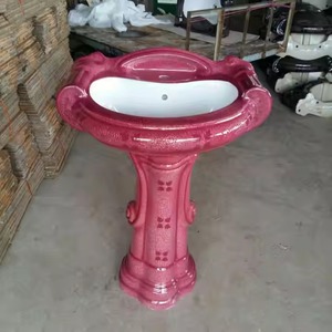 Lavabo occidental de luxe sur pied Lavabo en pierre artificielle à surface solide Lavabo à main en différentes couleurs - Product Image 3