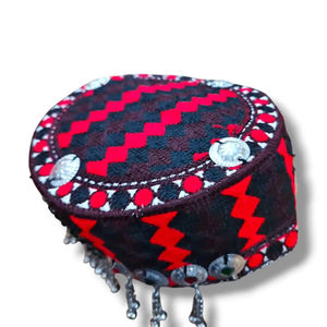 Clip à cheveux traditionnel afghan tribal vintage fait à la main en tissu ethnique pashtun avec fleurs - Product Image 2