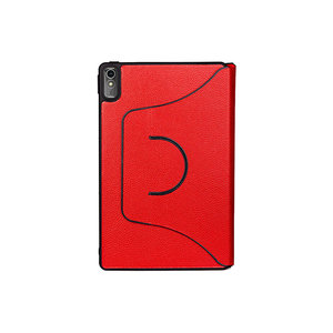 Étui rotatif Netzy pour Lenovo Tab P11 compatible 11,5 pouces avec support en TPU, PC, cuir et silicone rouge - pour iPad - Product Image 1