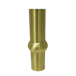 Florero de hierro con forma de zigzag de cuello largo y alto, florero de latón para boda y fiesta, florero hecho a mano - Product Image 2