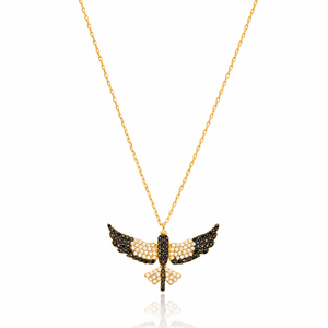Colgante de Plata de Ley 925 con Circonita en Forma de Fénix, Joyería Turca al por Mayor, Moda para Mujer - Product Image 4
