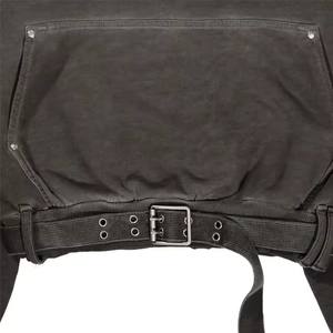 Sudadera con capucha de gran tamaño desgastada Vintage para hombre, Sudadera de felpa francesa de algodón 100%, ropa de calle, bordado transpirable lavado - Product Image 6