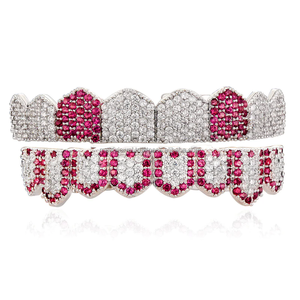 Grillz Diamant Couleur Personnalisée, Bijoux Hip Hop en Argent Pur 925, Diamant Moissanite VVS, Entièrement Sertis de Diamants, Grillz Diamant Couleur Personnalisée - Product Image 3