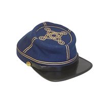 Gorro de Tela de Lana Azul Marino Estilo Kepi de Generales de Campo de la Unión en la Guerra Civil Estadounidense