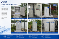 Sistem Pemantauan Kualitas Air Akuakultur Funel PWQ3000 Enam Sensor Layar Sentuh 7-inci untuk pH Amonia Nitrogen Turbiditas