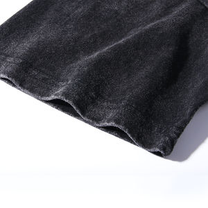 T-shirt surdimensionné personnalisé Fabricant pas cher prix à manches courtes noir gris hommes vierge délavé à l'acide t-shirt vente chaude hommes - Product Image 3