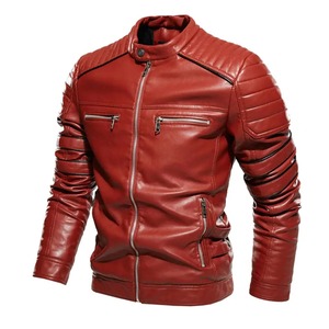 Vestes en cuir de qualité supérieure à la mode personnalisées en gros Design tendance avec fermeture éclair Tissu d'arrivée décontracté style hiver Prix bon marché - Product Image 2