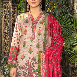 Traje de Mujer Transpirable de Algodón/Poliéster, Traje de Tela de 3 Piezas con Shalwar Kameez y Dupatta Cosidos - Product Image 4