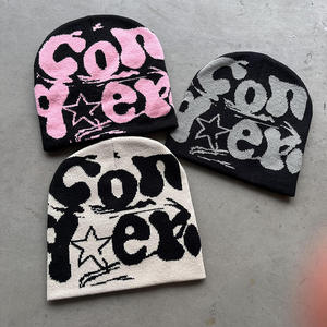 Novedad de 2025, fabricante, logotipo personalizado, sombreros de punto con puños de invierno, sombrero de Hip hop a la moda para hombres, gorros cálidos - Product Image 2