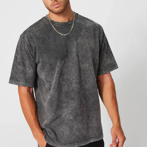 Camiseta Vintage lavada para hombre, camiseta personalizada de gran tamaño de algodón en blanco con lavado ácido, camiseta Vintage personalizada con lavado ácido - Product Image 3