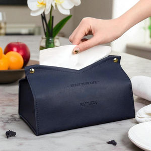 Organizador Accesorios de cuero con soporte de caja de pañuelos Almacenamiento incluido - Product Image 6