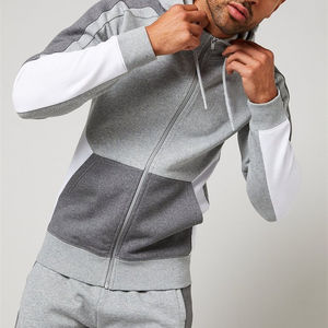 ชุดออกกำลังกายผ้าฝ้ายสำหรับผู้ชายชุดออกกำลังกายมีซิปแยกช่องใส่โทรศัพท์มีกระเป๋าจิงโจ้โลโก้ออกแบบได้ตามต้องการ - Product Image 6