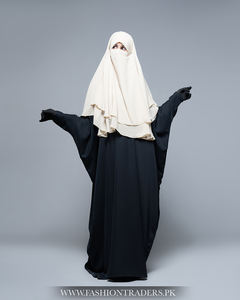 Vente en gros quantité en vrac nouveau design quatre couches de mousseline de soie khimar hijab respirant modeste polyester fait à la main coupe ample taille libre - Product Image 3