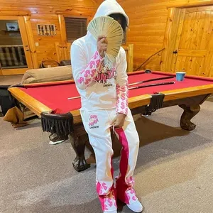 <b>Top</b> Fashion Trendy 2024 Breathable Quick Dry Winter Tracksuits Sets Custom Design Printed 100% Cotton French Terry Fleece - Product Image 4